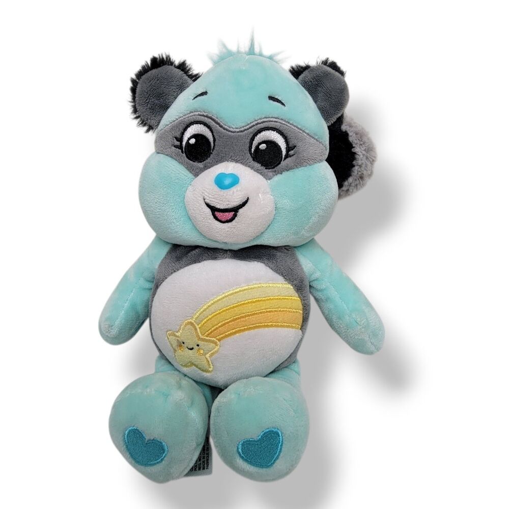 Care Bear Wish Bear Raccoon Bean Stuffed Plush Doll 10" Special Edition Animal